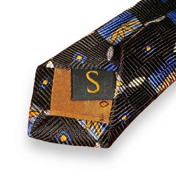 Robert Talbott Studio Blue & Black Handmade in USA Tie - Picture 5 of 6